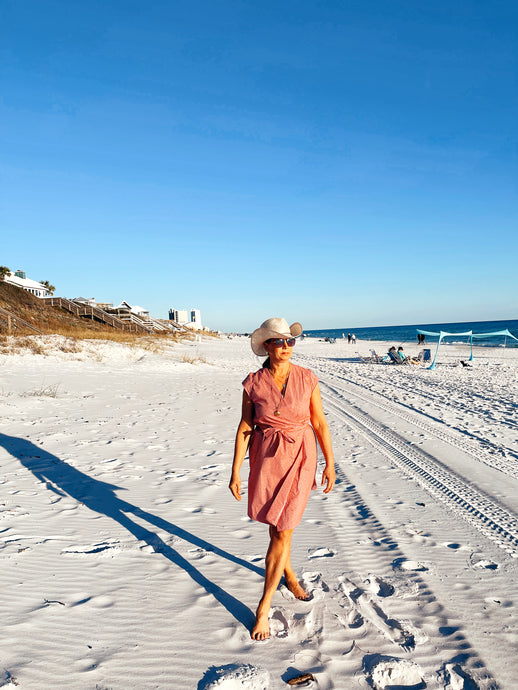 Santa Rosa Beach Wrap Dress - Red Gingham