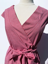 Load image into Gallery viewer, Santa Rosa Beach Wrap Dress - Red Gingham