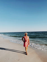 Load image into Gallery viewer, Santa Rosa Beach Wrap Dress - Red Gingham