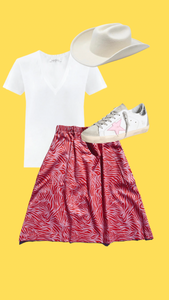 Seagrove Skirt - Pink Zebra